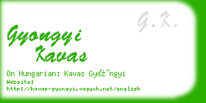 gyongyi kavas business card